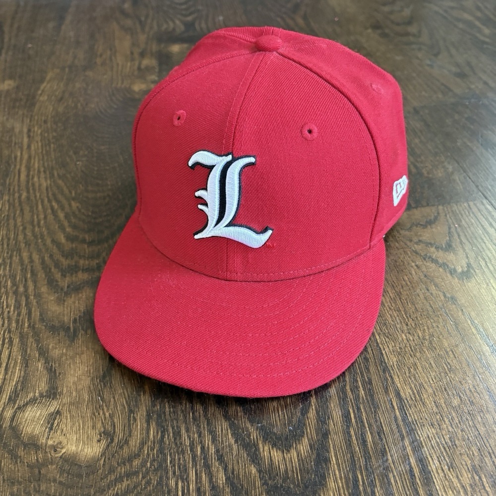 Louisville Cardinals New Era 59FIFTY Fitted Hat Cap Men Red Logo 8 Wool